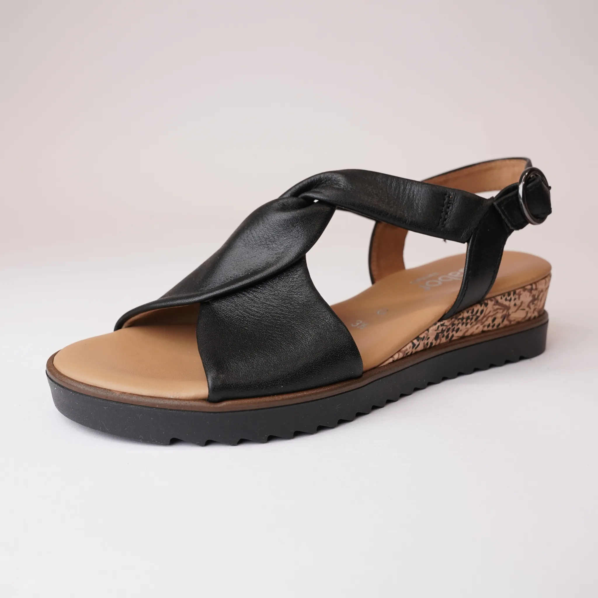 Able Black Leather Sandals