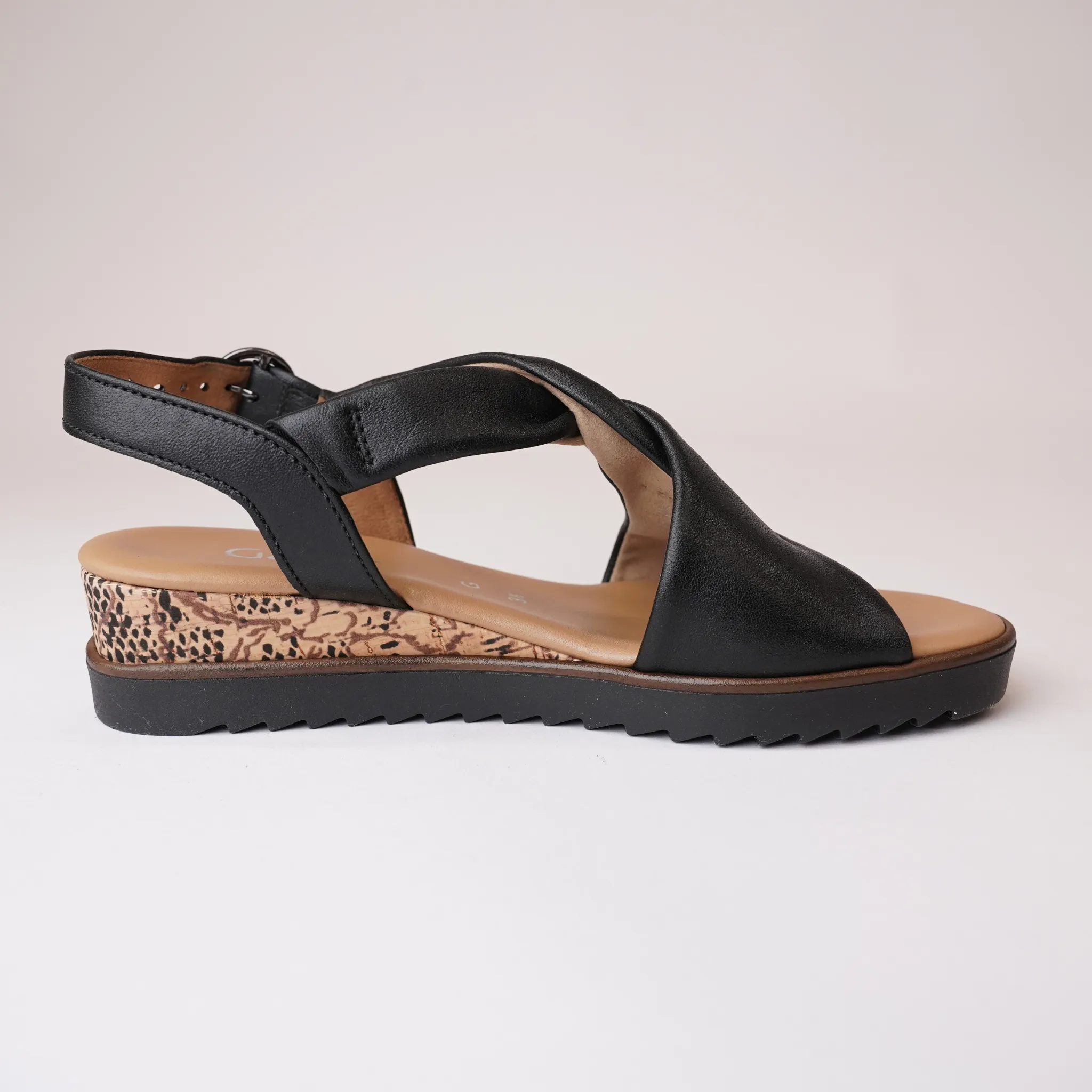Able Black Leather Sandals