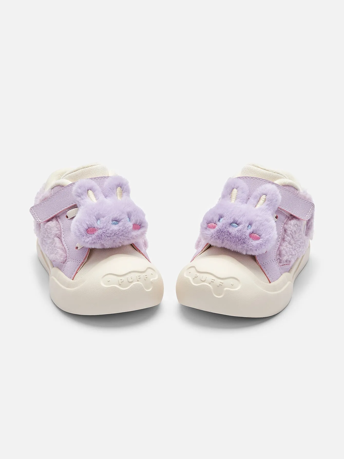 balabala Girl Baby and Toddler Velcro Antibacterial Bear Sneakers