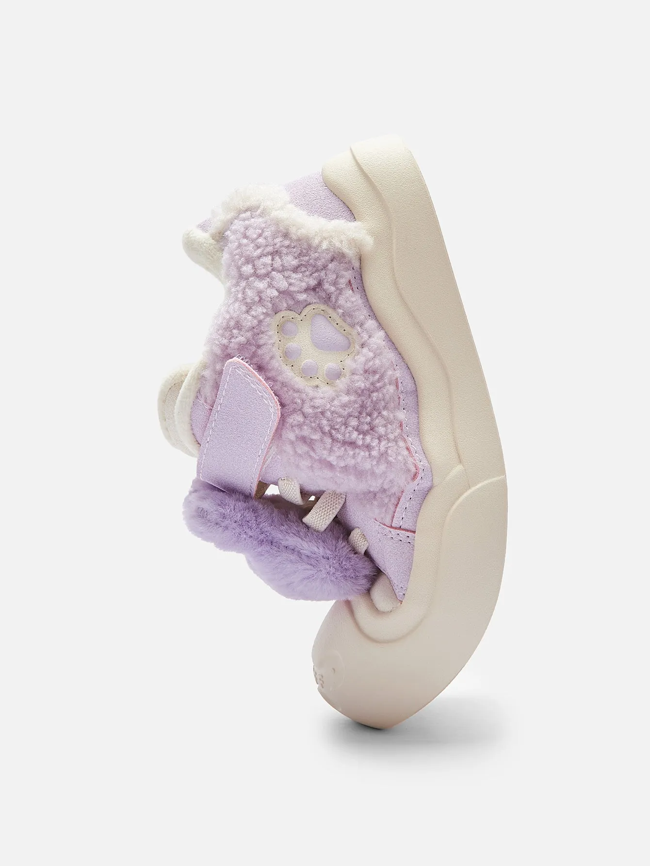 balabala Girl Baby and Toddler Velcro Antibacterial Bear Sneakers
