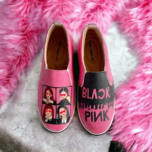 Black Pink Slipons - Sale