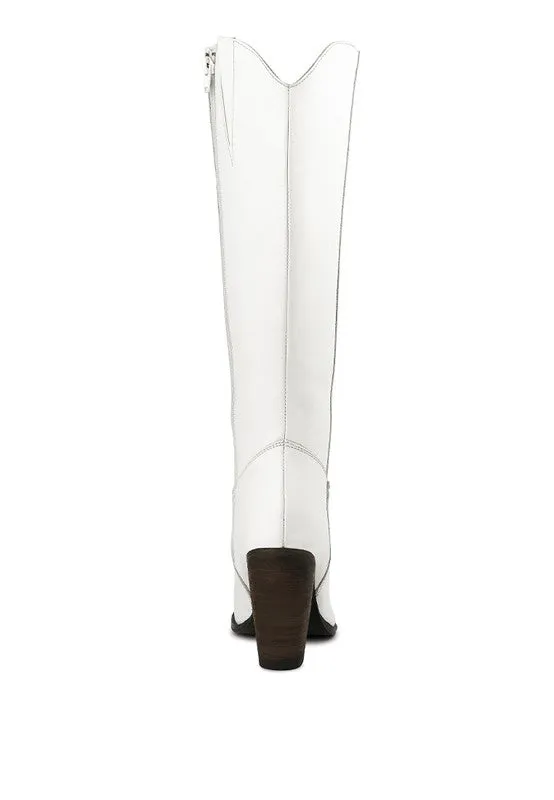 Blue Storm Suede Leather Calf Boots