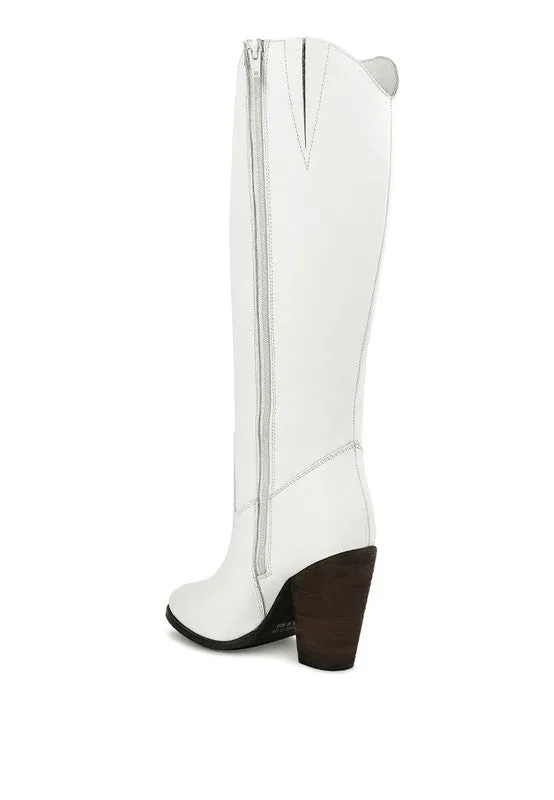 Blue Storm Suede Leather Calf Boots