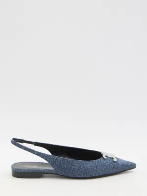 Celine Slingback Flats With Triomphe