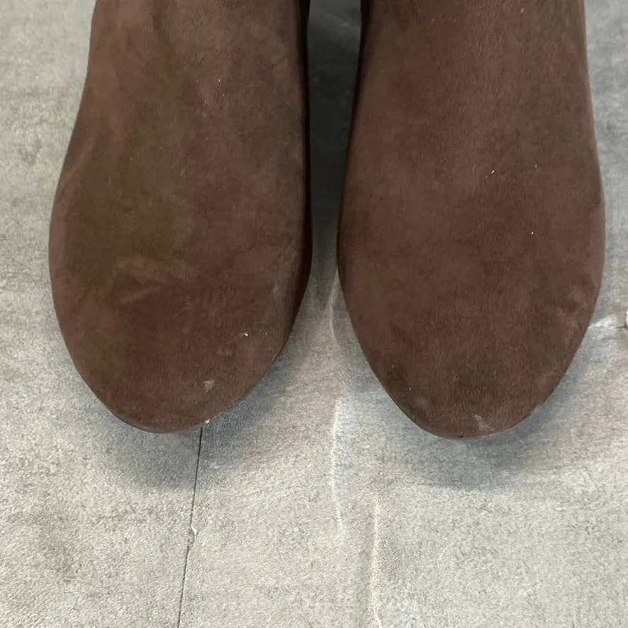 CHATRTER CLUB Women's Chocolate Jaccque Almond-Toe Block-Heel Tall Boots SZ 7