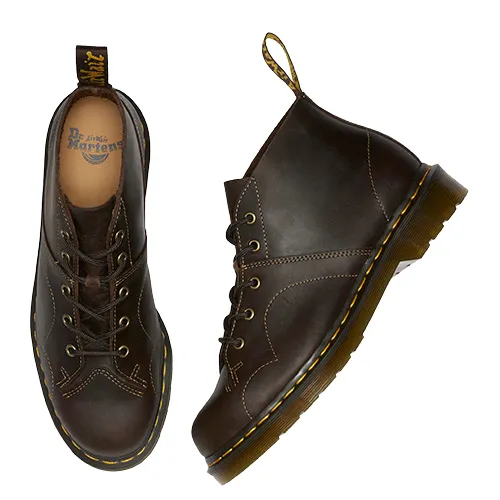 Dr Martens Unisex Biker Boot - Church - Dark Brown