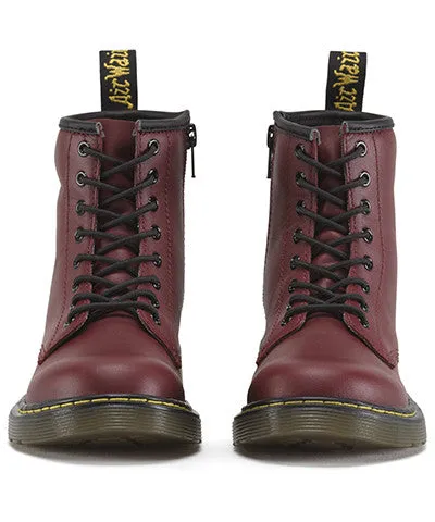 Dr Martens Youth Delaney Cherry Red Softy T Leather Boots
