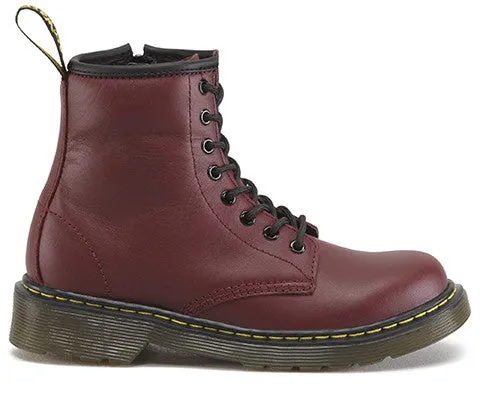 Dr Martens Youth Delaney Cherry Red Softy T Leather Boots