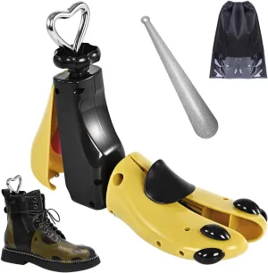 eachway Shoe Stretcher Women Men Professional Boot Stretcher Adjustable Width Length for Wide Feet (M (Wm's 10-12;men's 9-11) Yellow 1pcs)