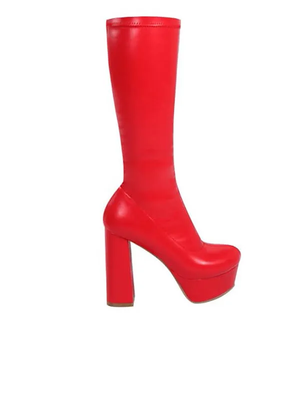 Fashion Platform Block Heel&Heeled Boots