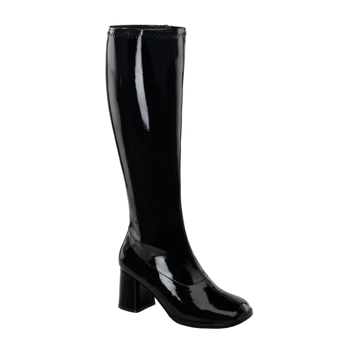 Funtasma Gogo 300WC Womens 3" Heel, Stretch Fit, Wide Fit, Single Sole Knee Length Boots