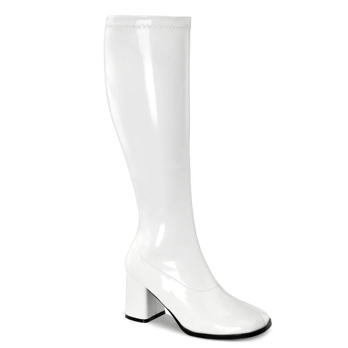 Funtasma Gogo 300WC Womens 3" Heel, Stretch Fit, Wide Fit, Single Sole Knee Length Boots