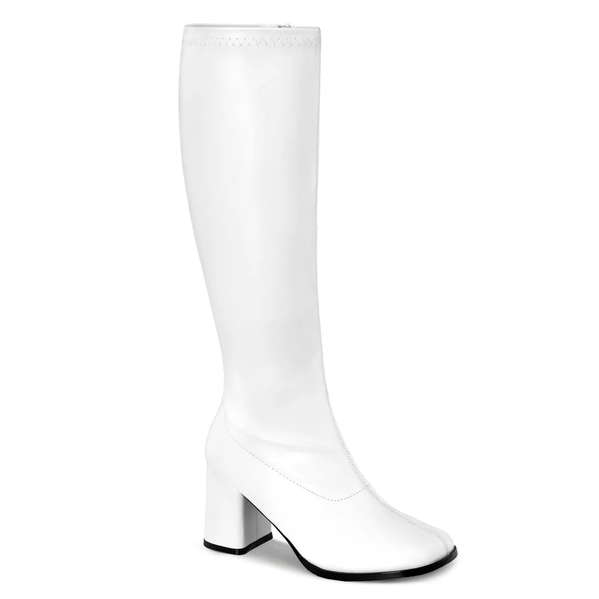 Funtasma Gogo 300WC Womens 3" Heel, Stretch Fit, Wide Fit, Single Sole Knee Length Boots
