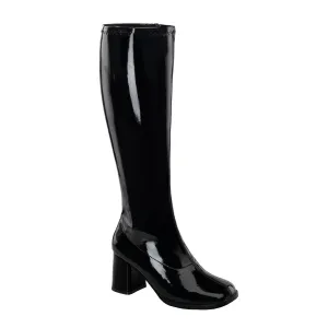 Funtasma Gogo 300WC Womens 3" Heel, Stretch Fit, Wide Fit, Single Sole Knee Length Boots