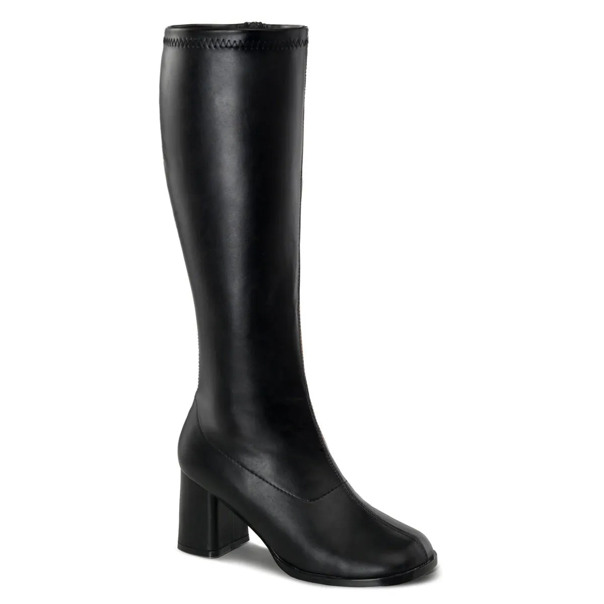 Funtasma Gogo 300WC Womens 3" Heel, Stretch Fit, Wide Fit, Single Sole Knee Length Boots