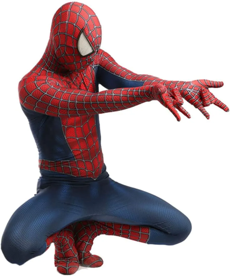 Halloween Superhero Cosplay Costume 3D Style Cosplay Spandex Jumpsuit Bodysuit Mask Suit