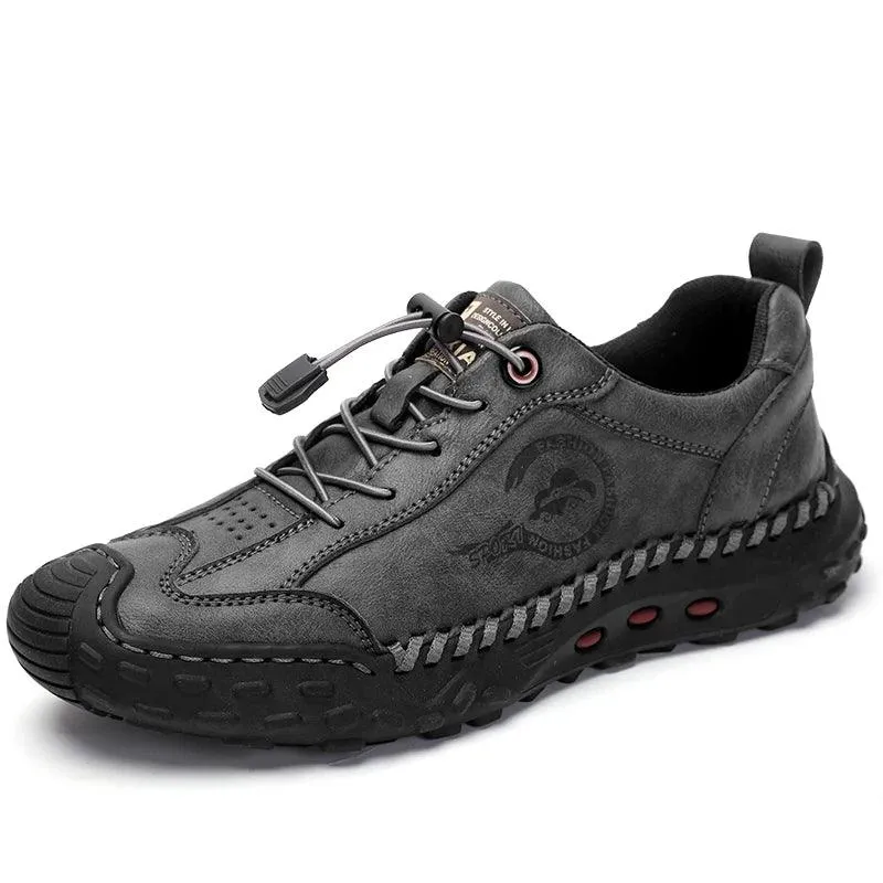 Handmade Leather Men’s Loafers –Breathable Non-Slip Summer Driving Sneaker Shoes