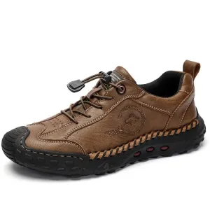 Handmade Leather Men’s Loafers –Breathable Non-Slip Summer Driving Sneaker Shoes
