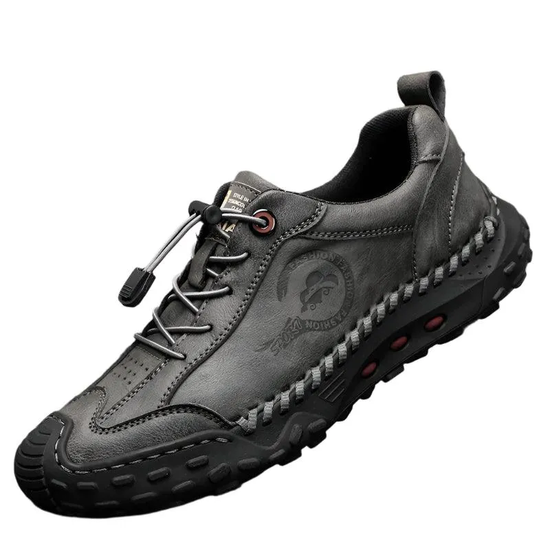 Handmade Leather Men’s Loafers –Breathable Non-Slip Summer Driving Sneaker Shoes