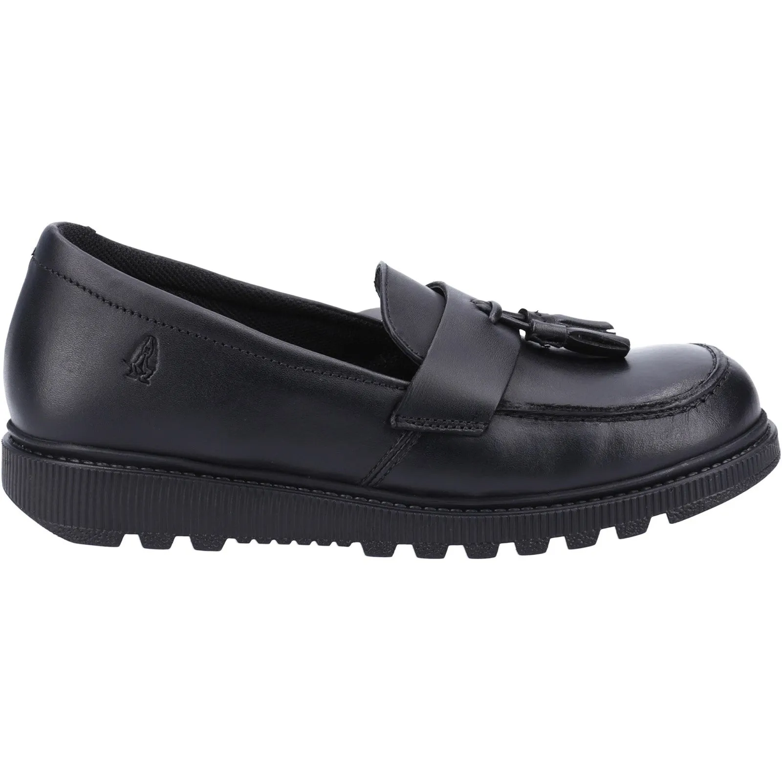 Hush Puppies Girls Faye Leather School Shoes - Black