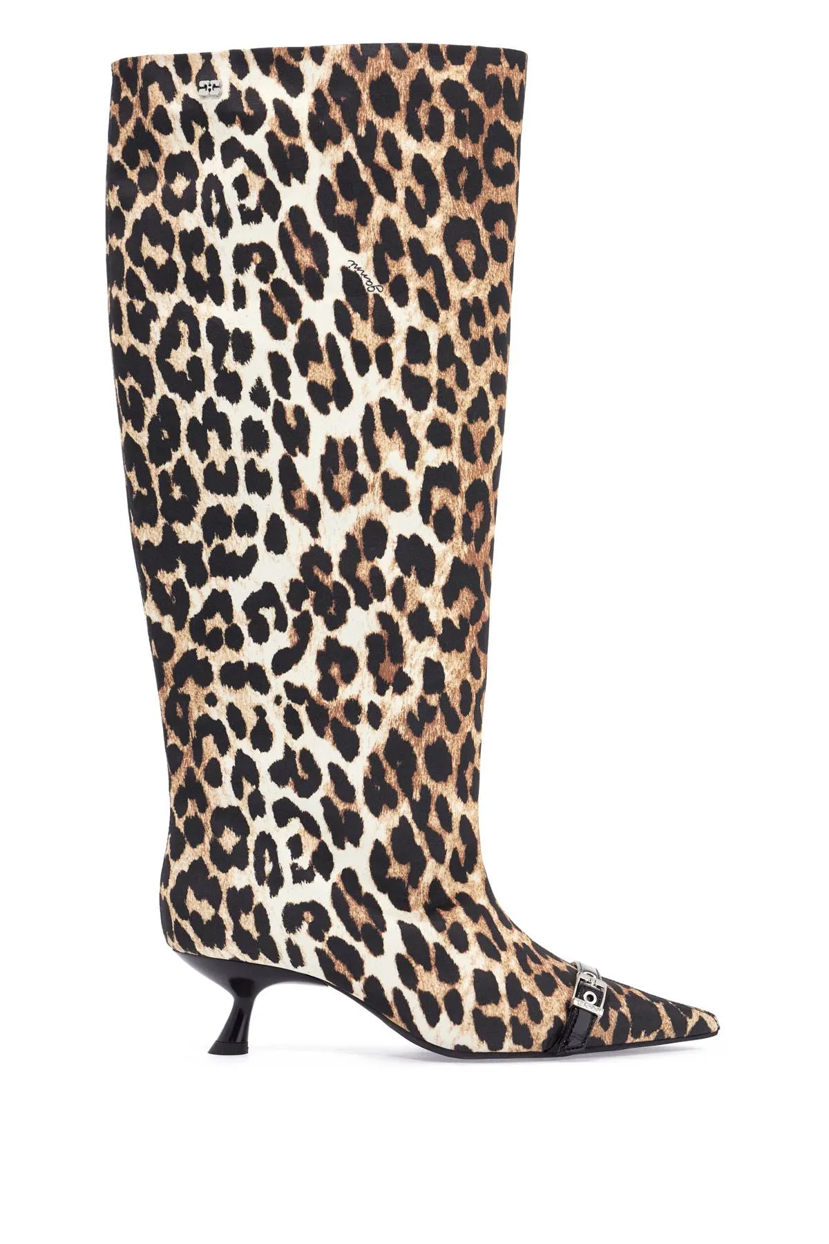 Leopard Print Leather Boots