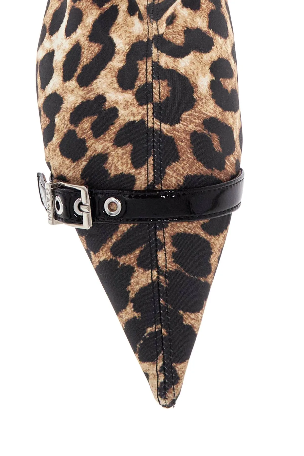 Leopard Print Leather Boots