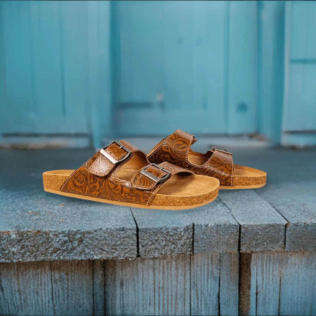 Maggie Hand Tooled Sandals