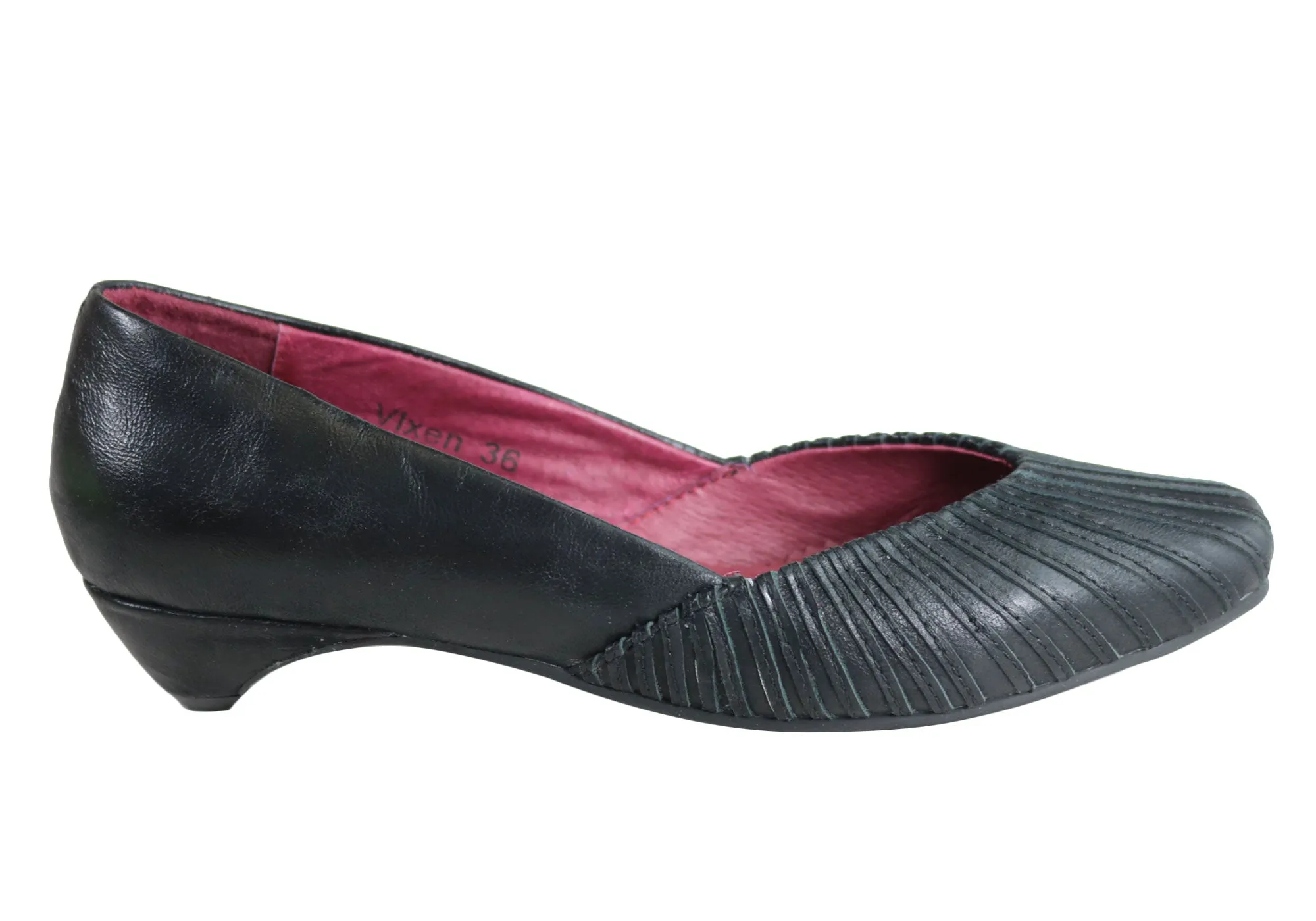 Orizonte Vixen Womens Leather Low Heel Shoes