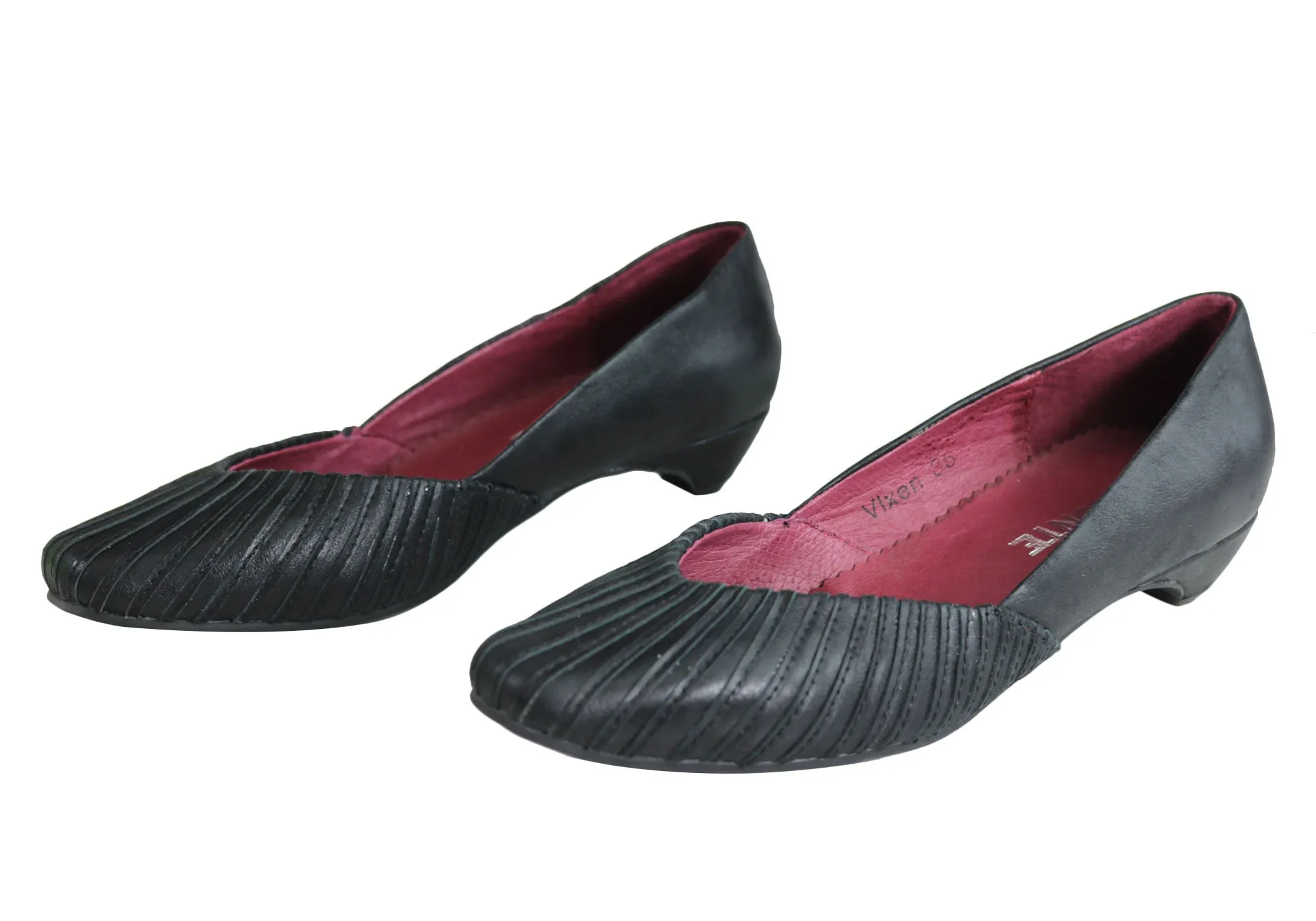 Orizonte Vixen Womens Leather Low Heel Shoes