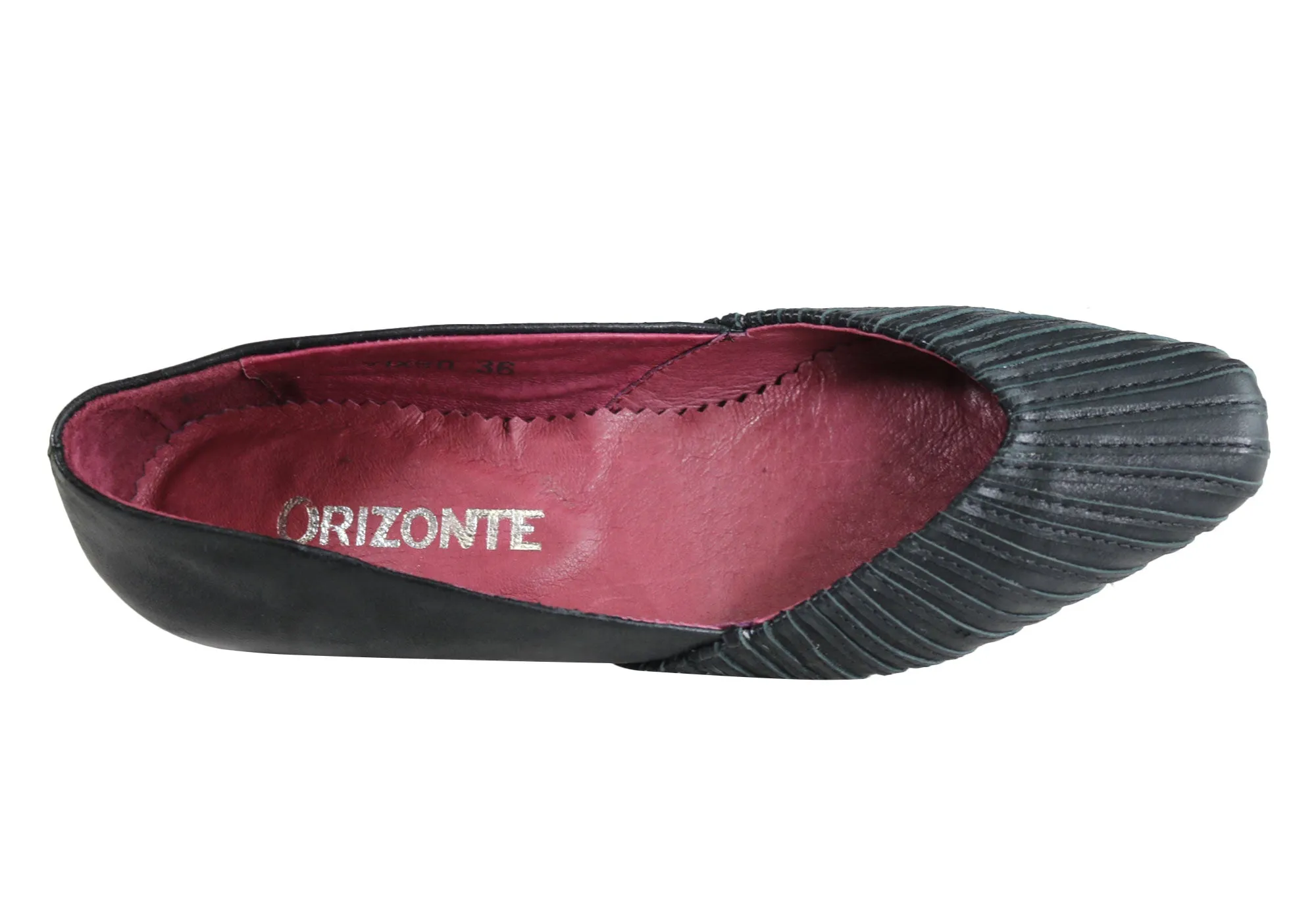 Orizonte Vixen Womens Leather Low Heel Shoes