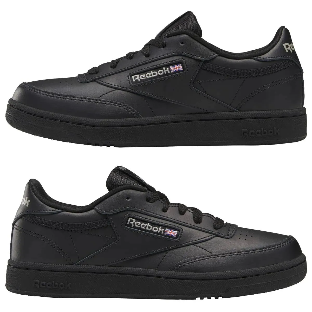 Reebok Club C JR's Black/Charcoal Lifestyle Shoes