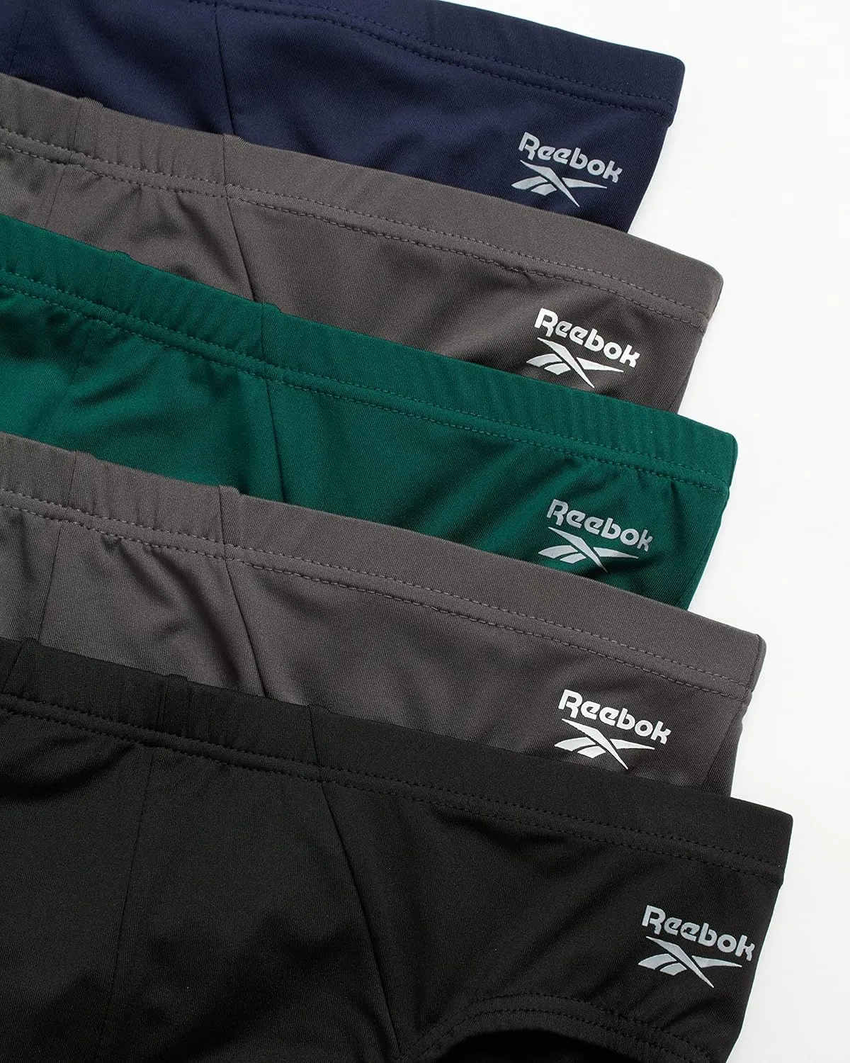 Reebok Mens Underwear Briefs - 5 Pack Quick Dry Soft Stretch Low Rise Briefs for Men - Performance Mens Athletic Underwear