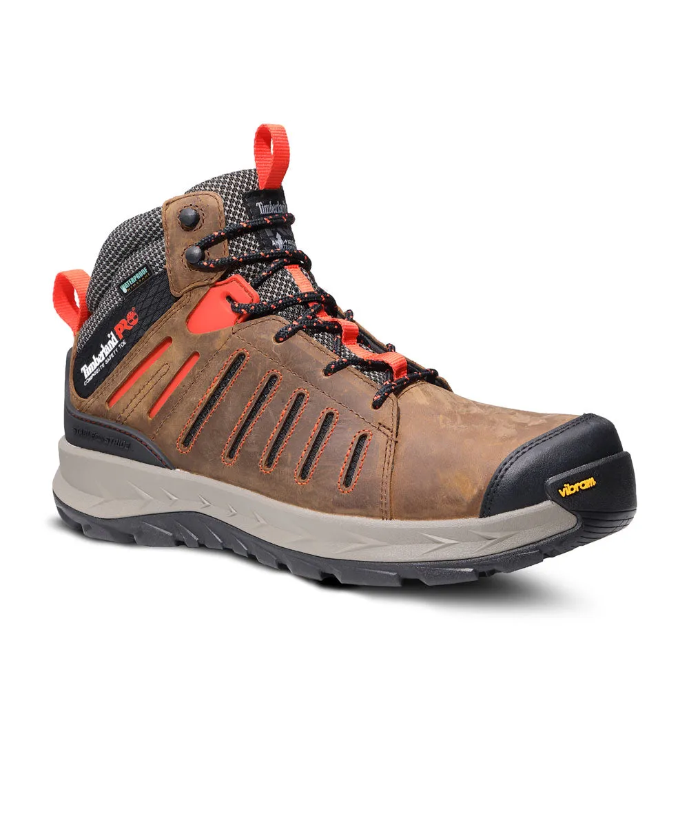 Timberland PRO Trailwind Waterproof Comp-Toe Work Boots - Brown